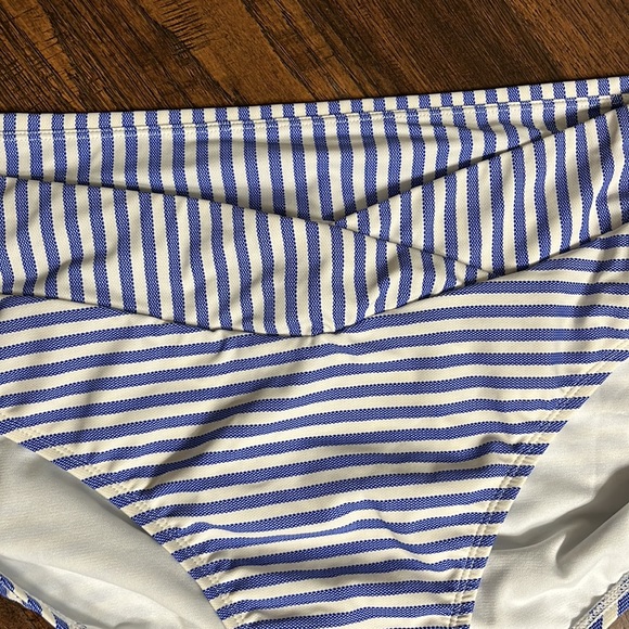 Time and Tru Women's Plus Striped Mid-Rise V-Bikini Bottom Size 3X (24W-26W) - Picture 8 of 11